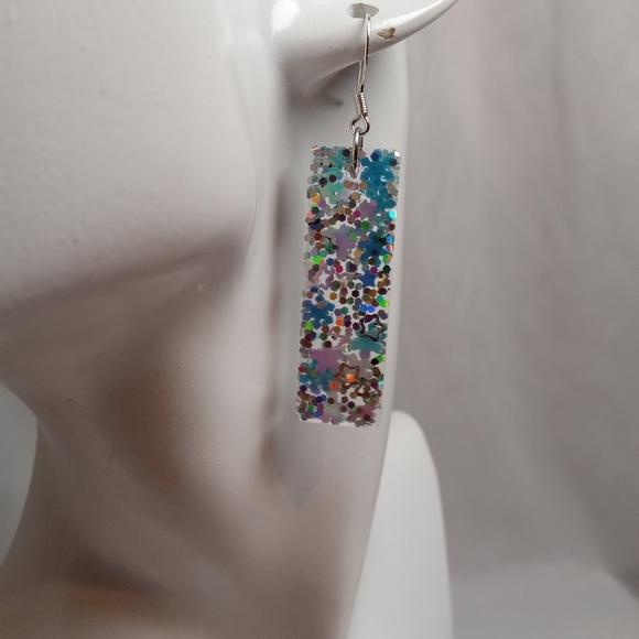 Hand Crafted Jewelry - Colorful Star Dangle Earrings